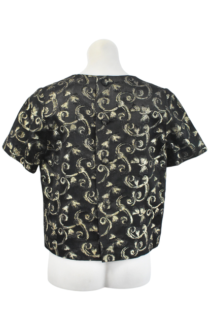 1960's Beau Catcher NZ made golden bow blouse, S