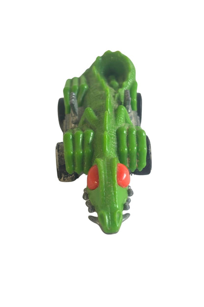 Vintage 1985 hotwheels "Fangster" green alligator car
