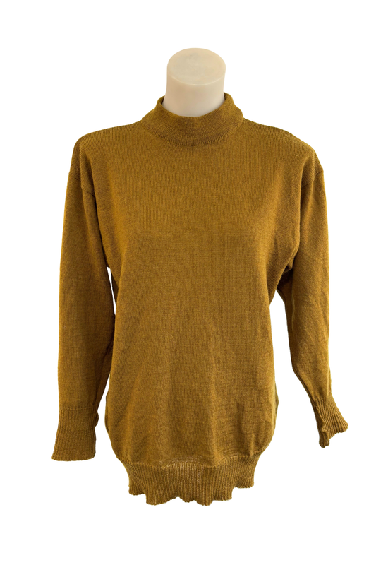 Tricia Scott NZ made wool turtleneck lightweight jumper, S