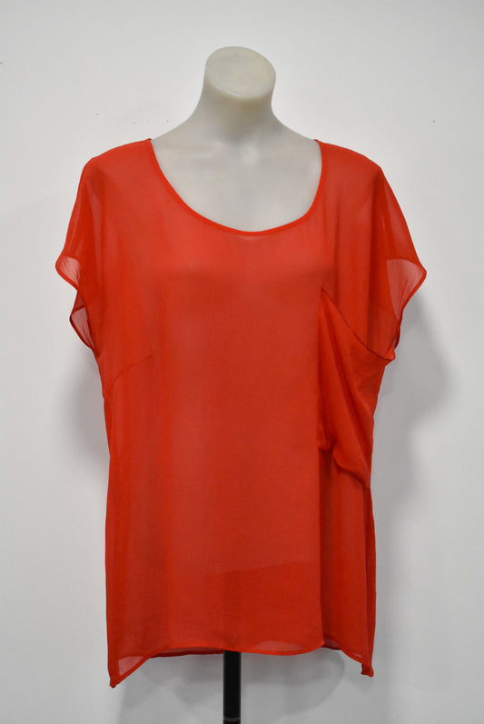 Storm sheer red top, 14