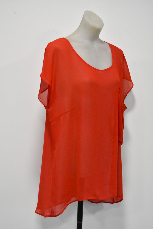 Storm sheer red top, 14