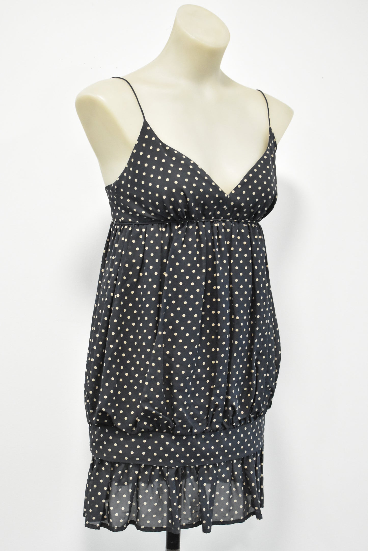 Karen Walker 100% silk polka dot bubble dress, 8