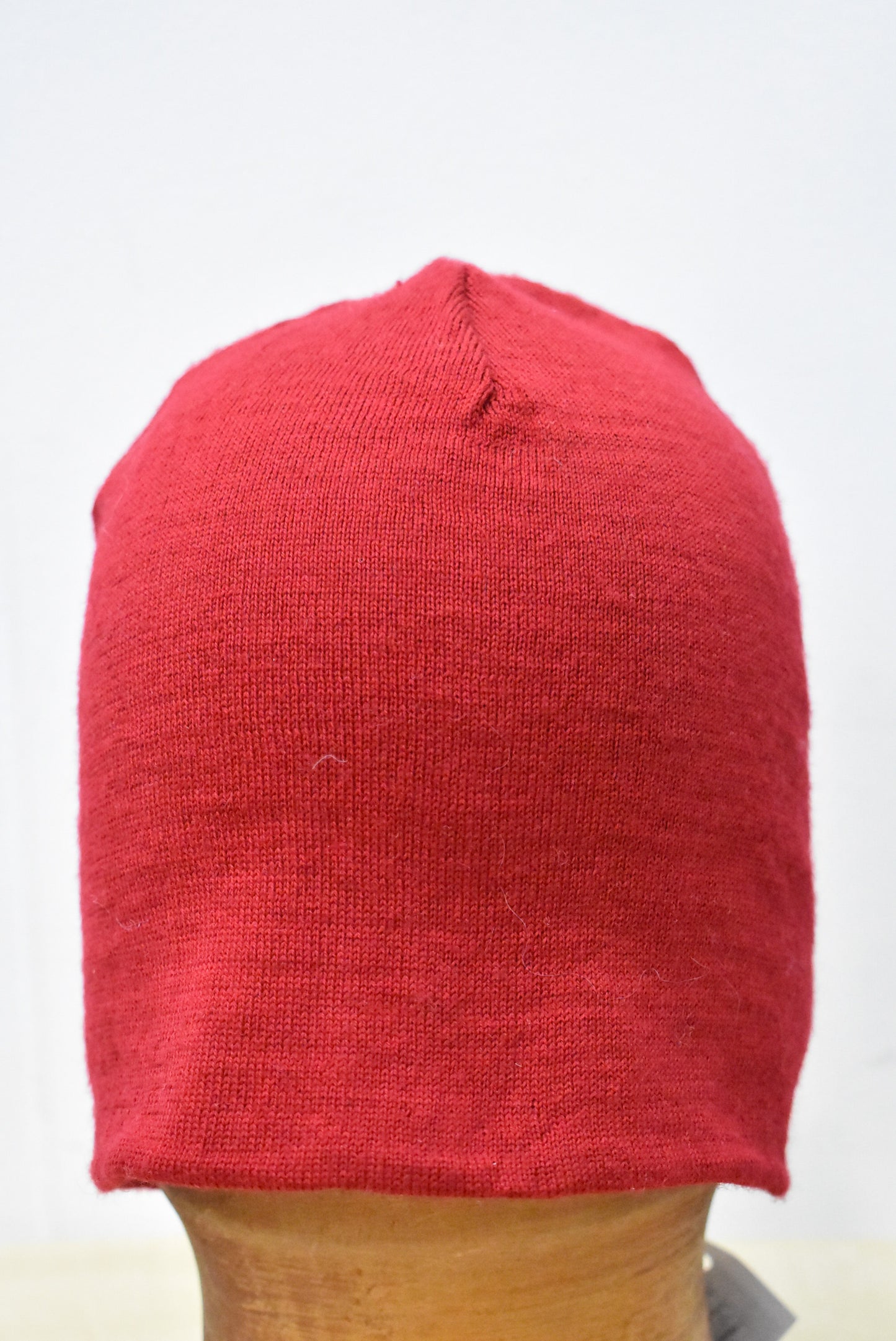 Red merino beanie