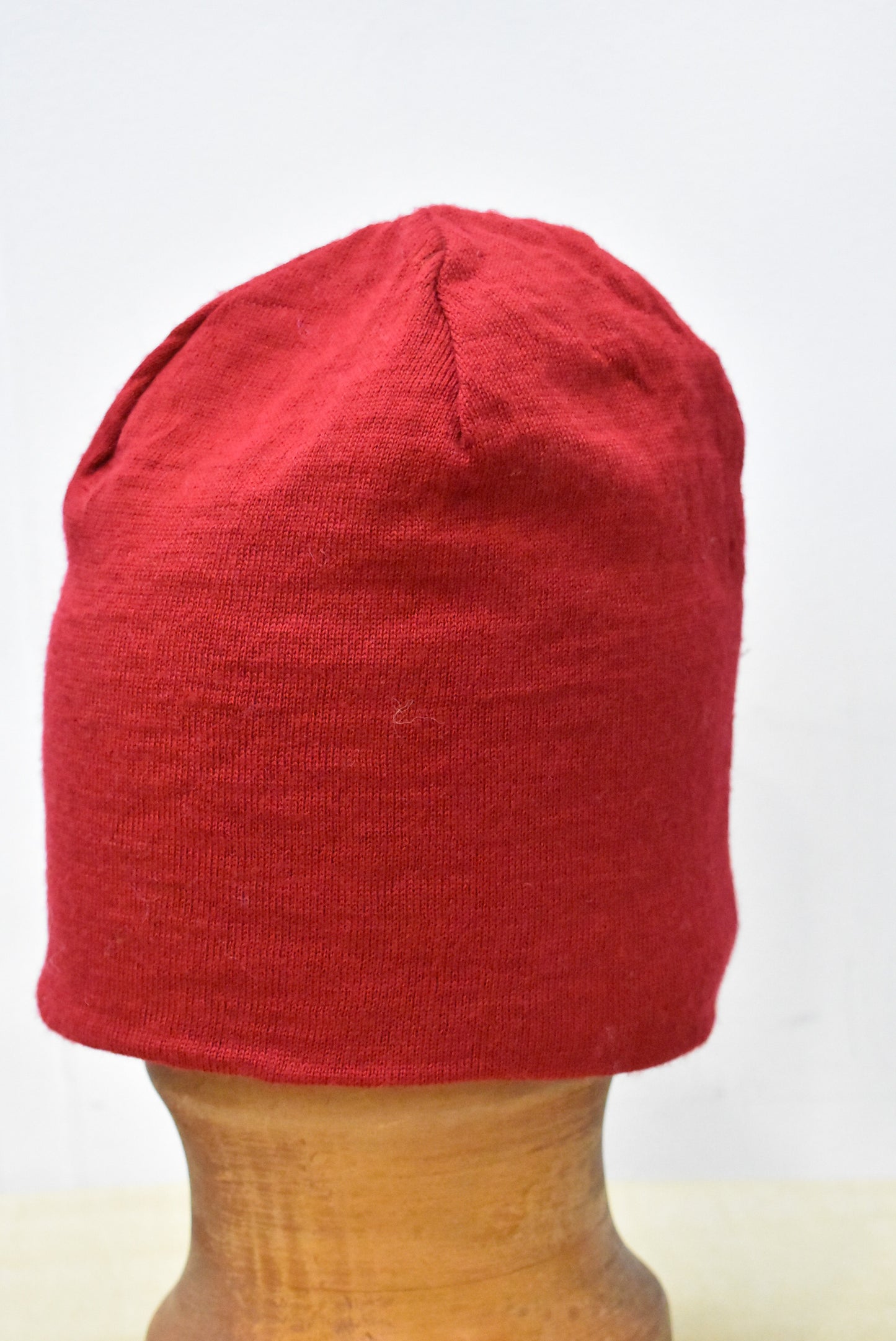 Red merino beanie