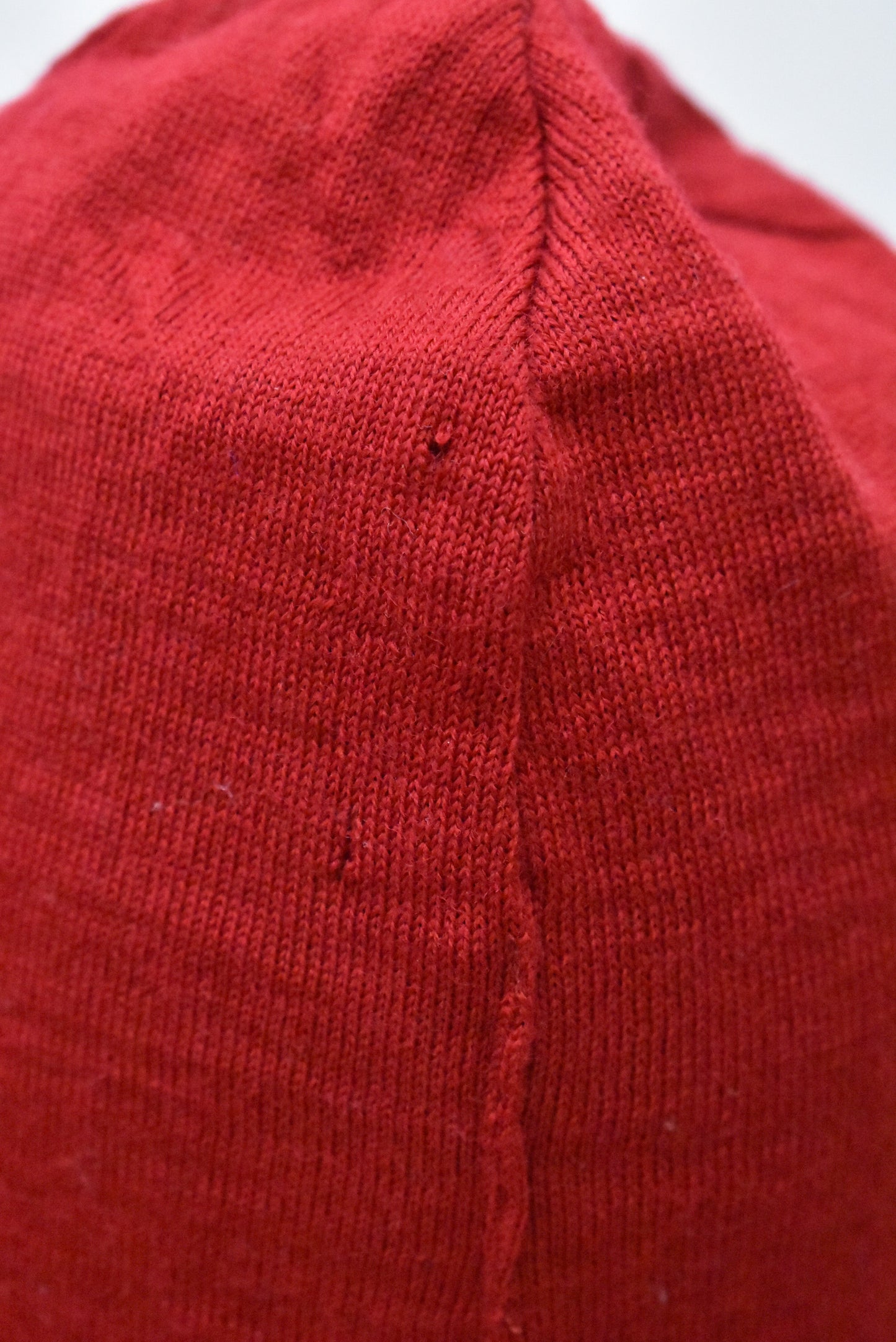 Red merino beanie