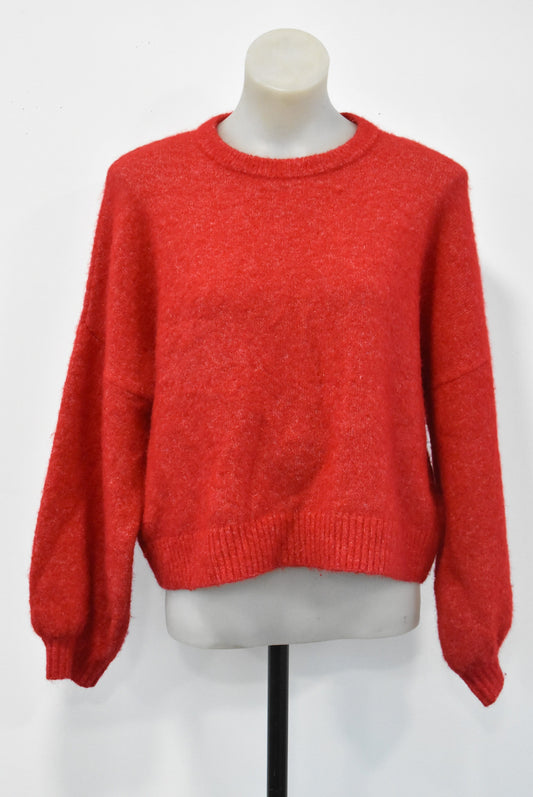 Max wool & alpaca blend red jersey, M