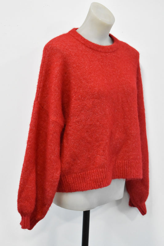 Max wool & alpaca blend red jersey, M