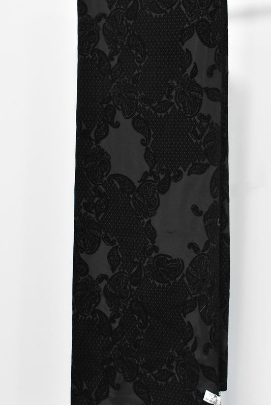 Black brocade-like fabric. 140cm X 2m