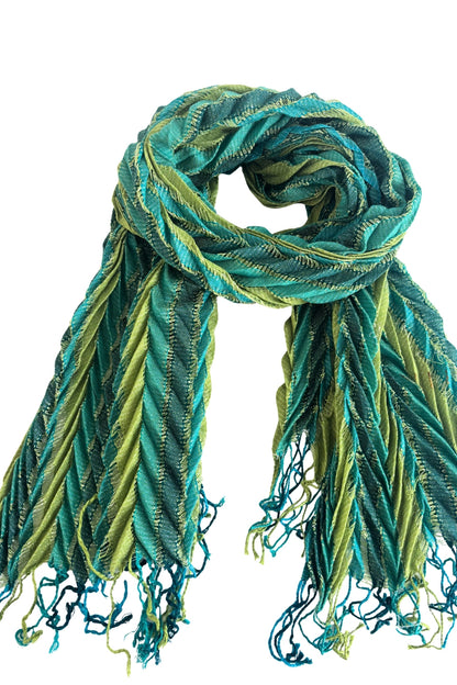 Vintage Giorgio Passigatti Italian made sparkly green scarf