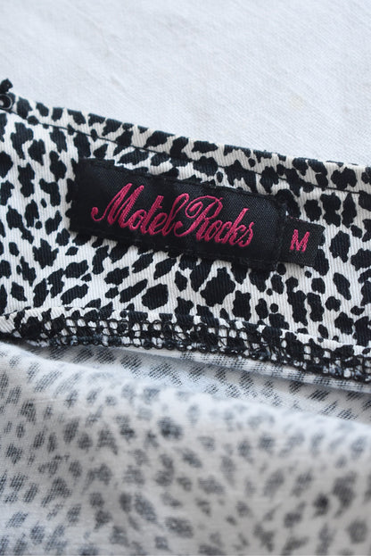 Motel rocks animal print mini skirt, M