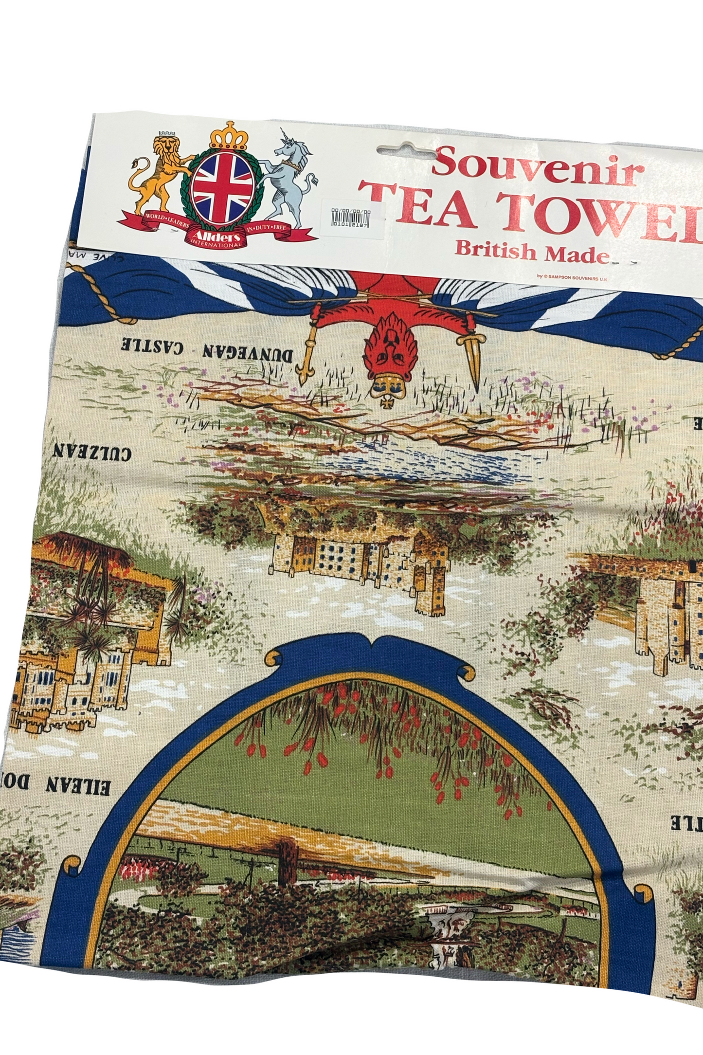 British made souvenir tea towel NWT