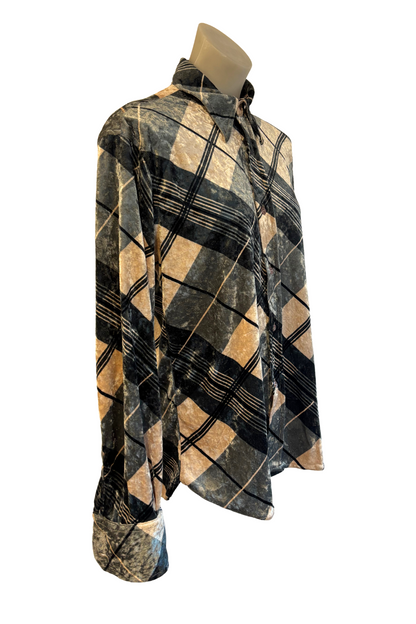 Guide London plush velvet blouse, M