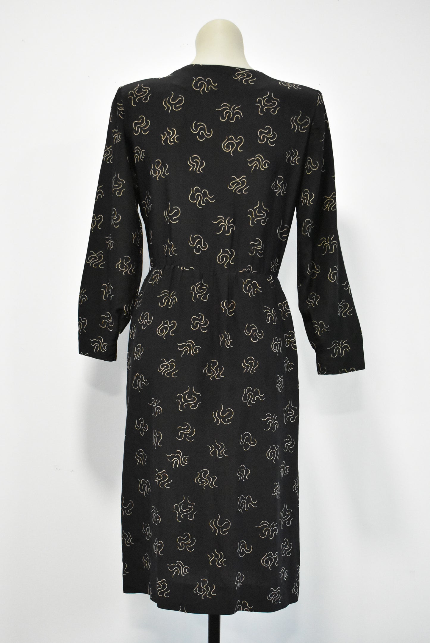 Christian Dior, vintage black silk dress, 10
