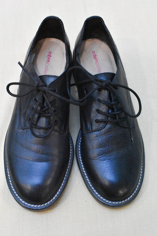 Eden collection brand new black leather shoes, 38