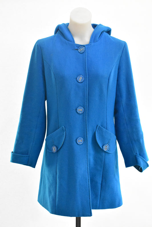 Seduce classy wool coat w/ hood, Size 12