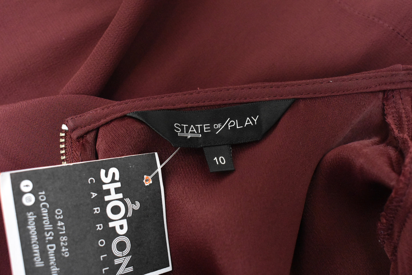 State of Play burgundy dress, 10