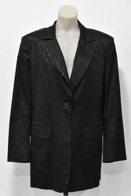 Ashley Fogel woodgrain long blazer, 14