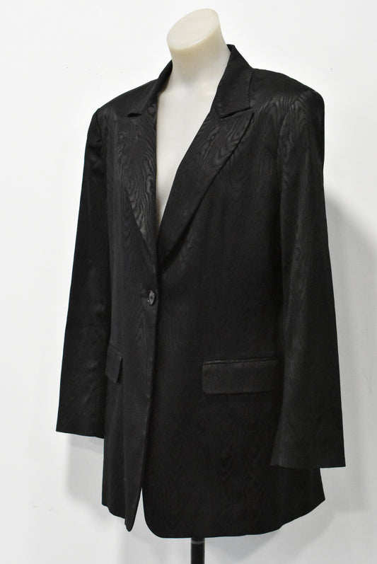 Ashley Fogel woodgrain long blazer, 14