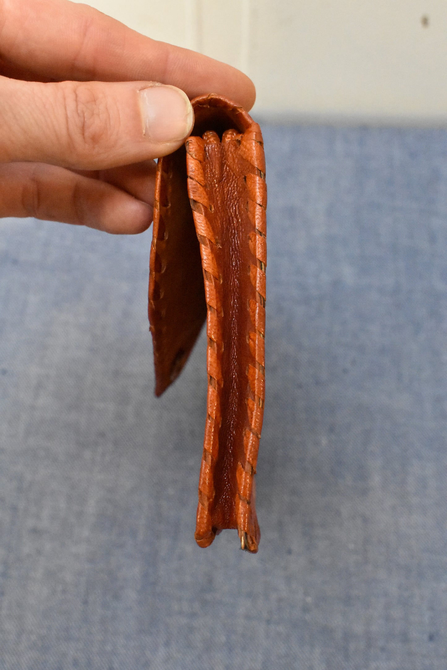 Tooled leather purse