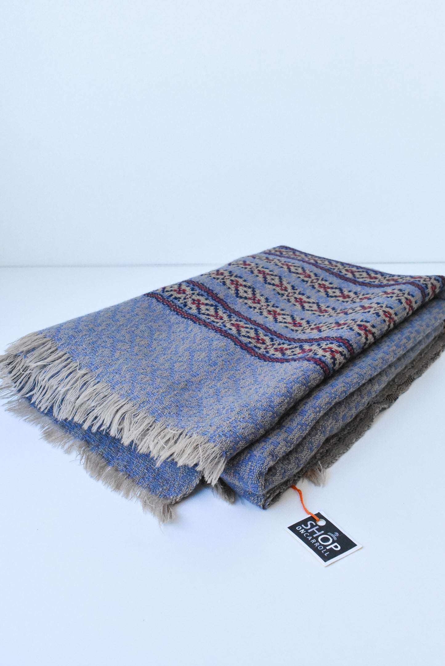 Hand-loomed wool blanket