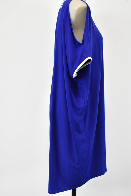 Paula Ryan blue cold shoulder dress, size L