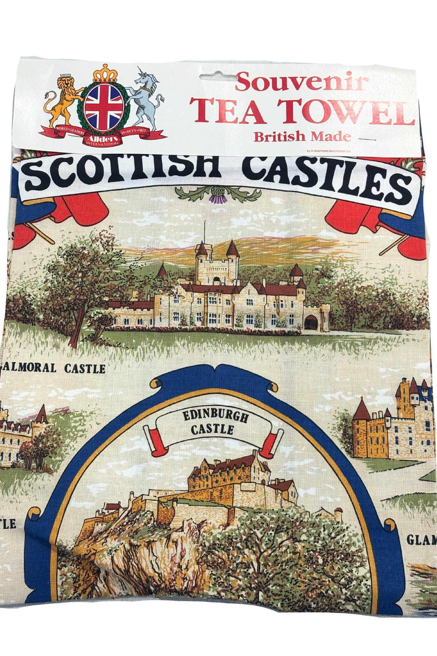 British made souvenir tea towel NWT