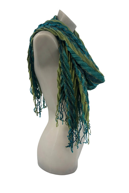 Vintage Giorgio Passigatti Italian made sparkly green scarf