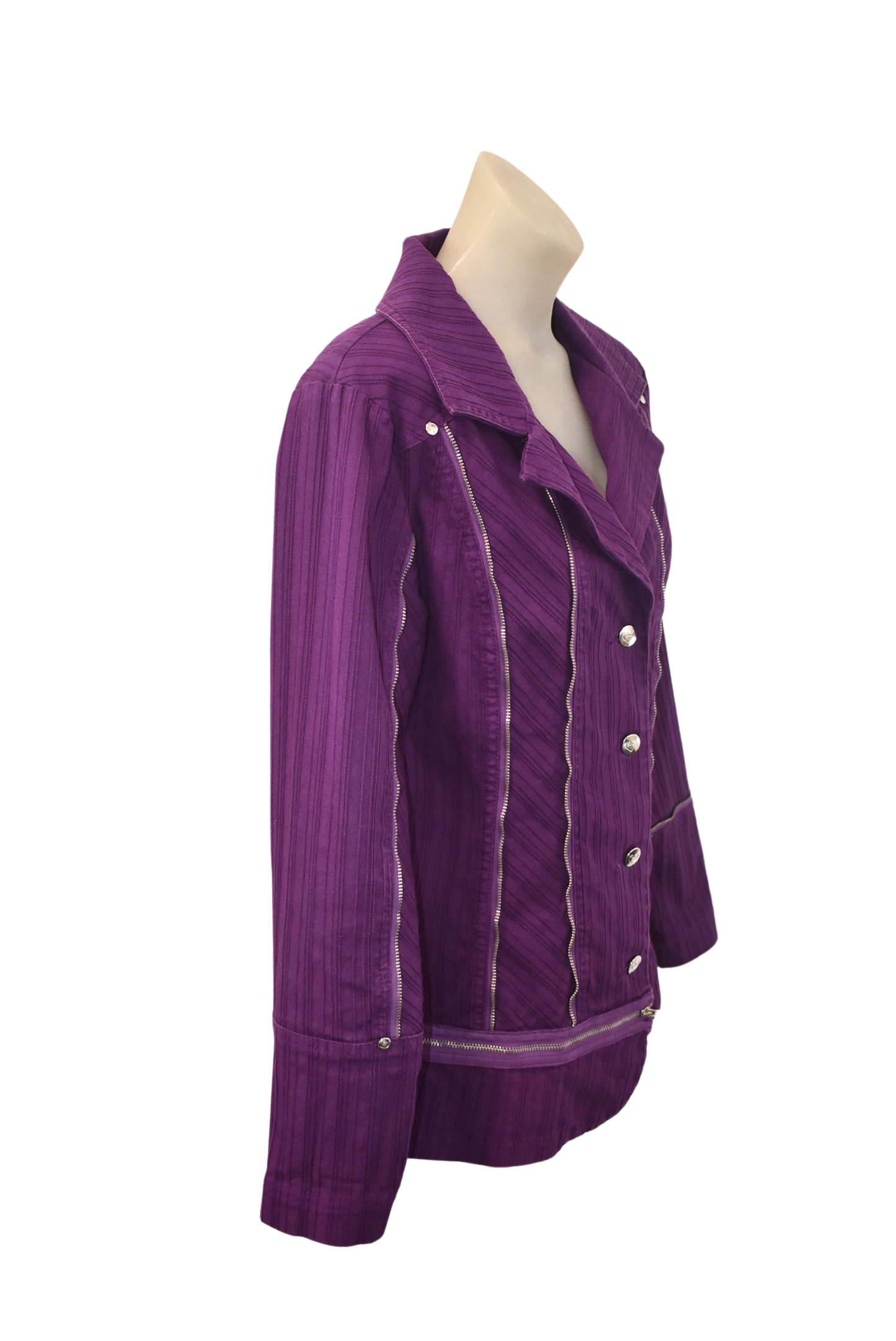 Kooky NZ designer decorative zip jacket, 8