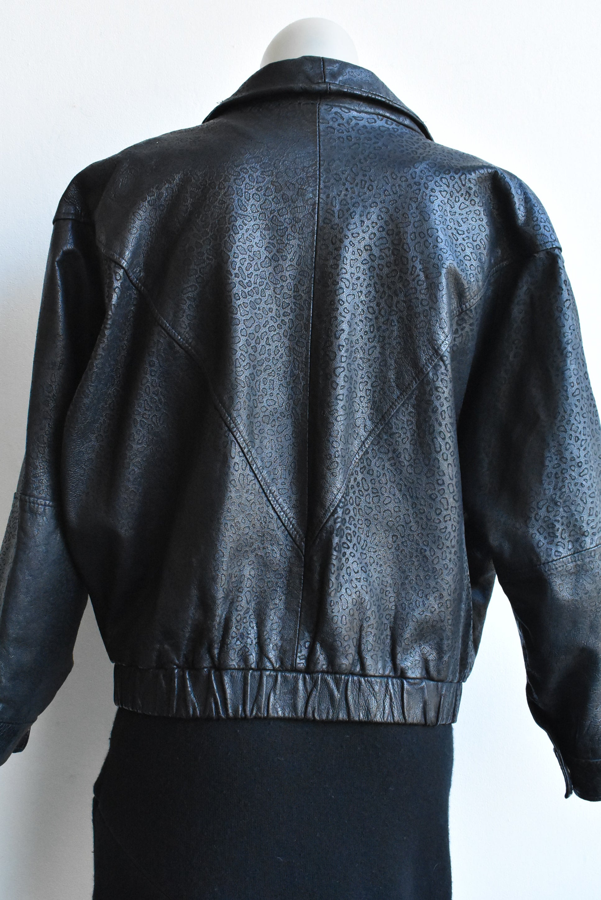 Retro dolman sleeve leather bomber jacket, S/M – Shop on Carroll 
