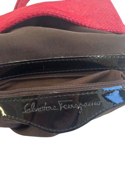 Vintage Salvatore Ferragamo cherry red cross body bag