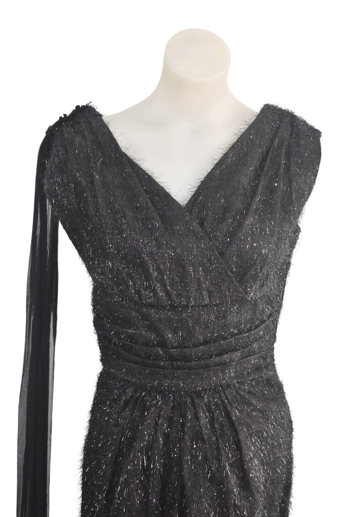 Glamorous handmade vintage little black dress, S