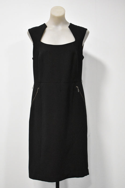 Jasper coran black Queen Anne neckline sheath dress, 14