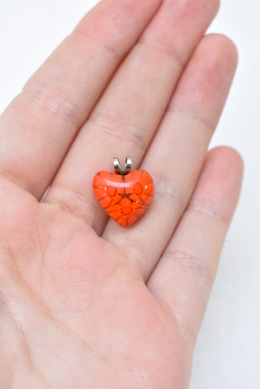 Italian glass heart shaped pendant