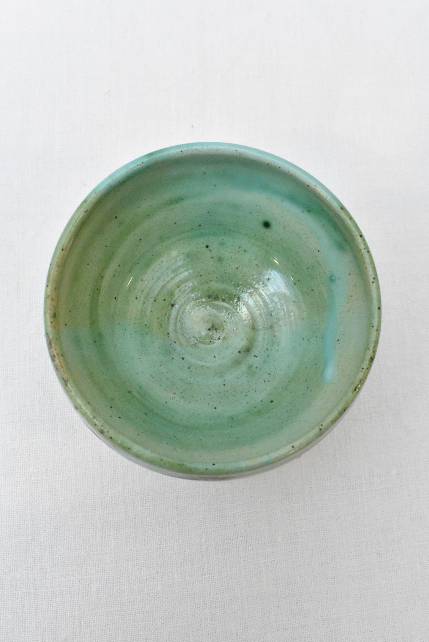 Ina Arthur (Dunedin potter) seafoam green and blue bowl