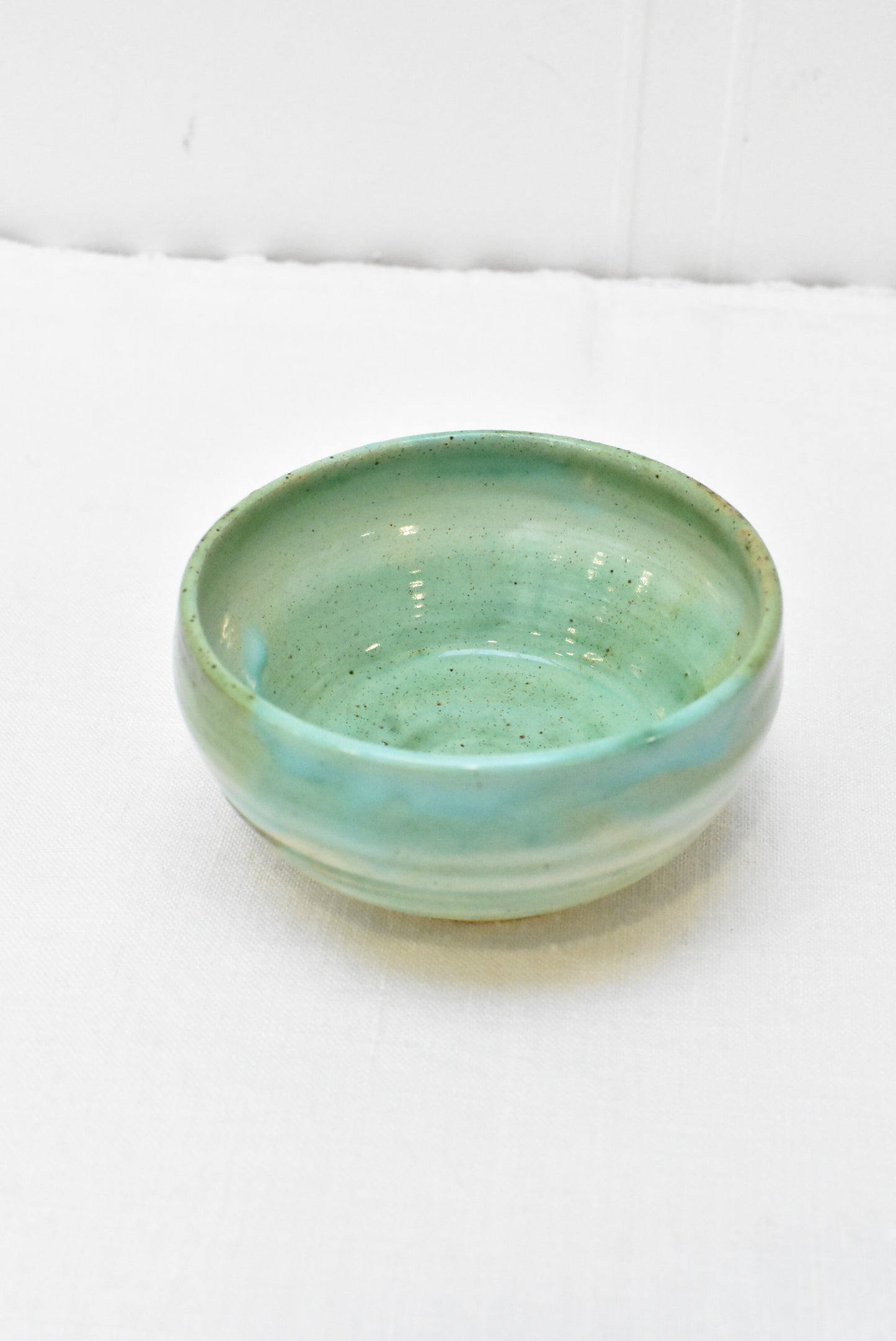 Ina Arthur (Dunedin potter) seafoam green and blue bowl