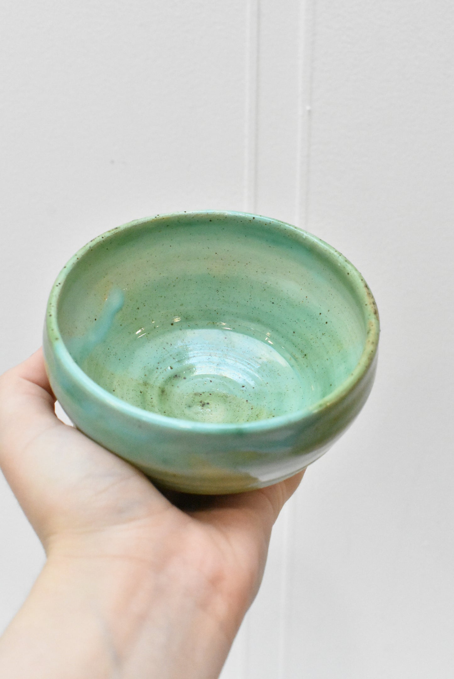 Ina Arthur (Dunedin potter) seafoam green and blue bowl