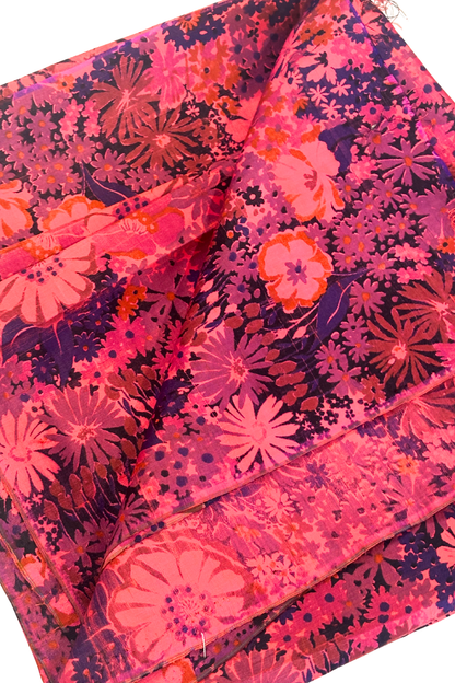 Thai silk floral fabric 2.4m