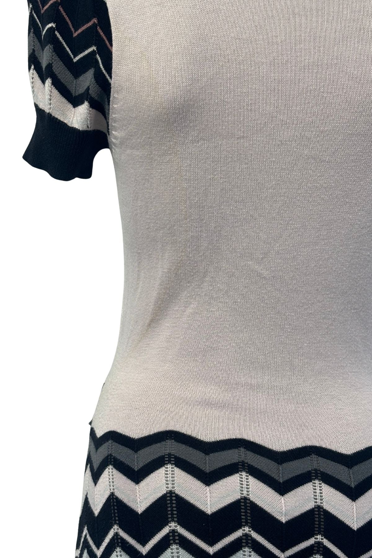 Miss Selfridge pink chevron knit dress, 10