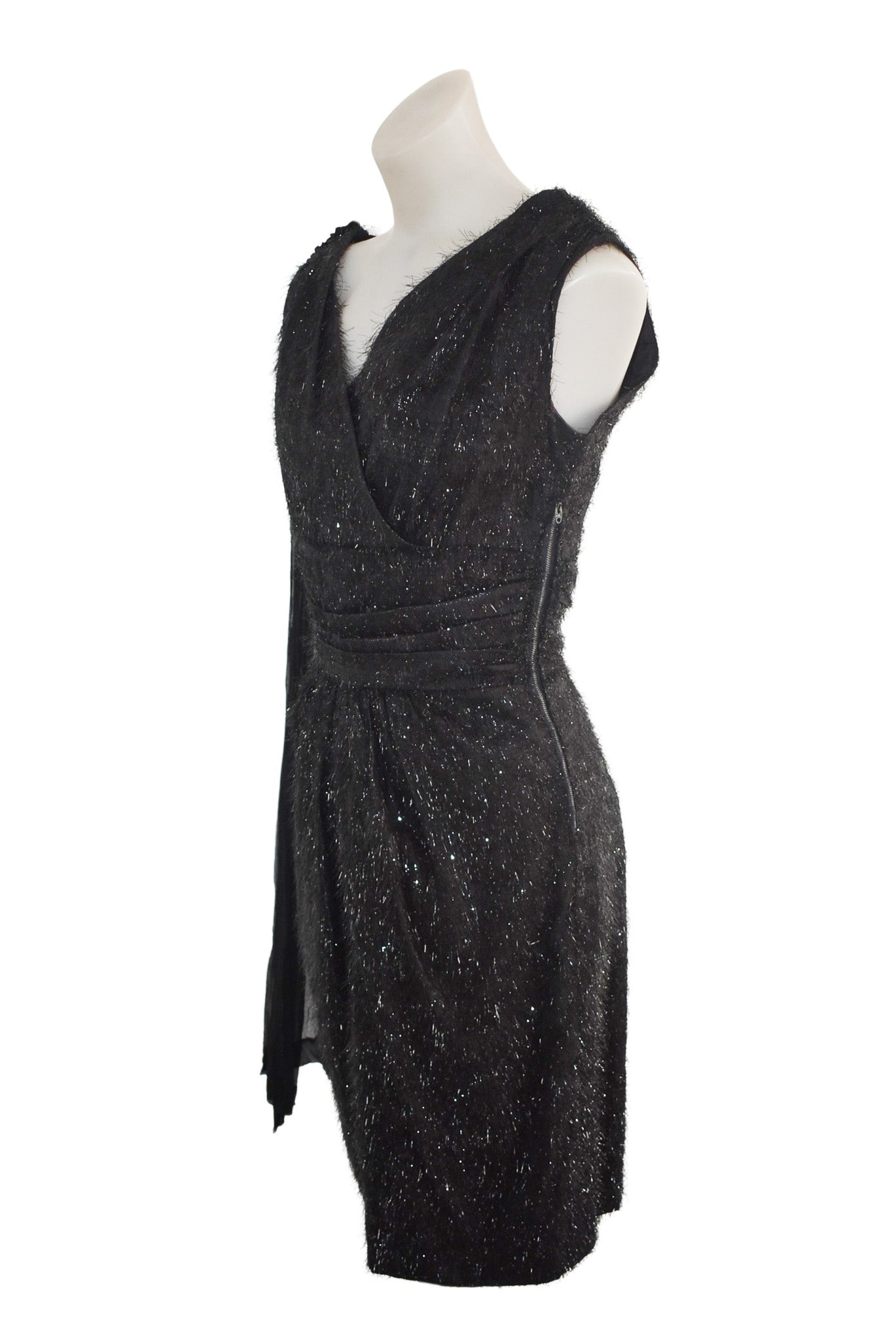 Glamorous handmade vintage little black dress, S