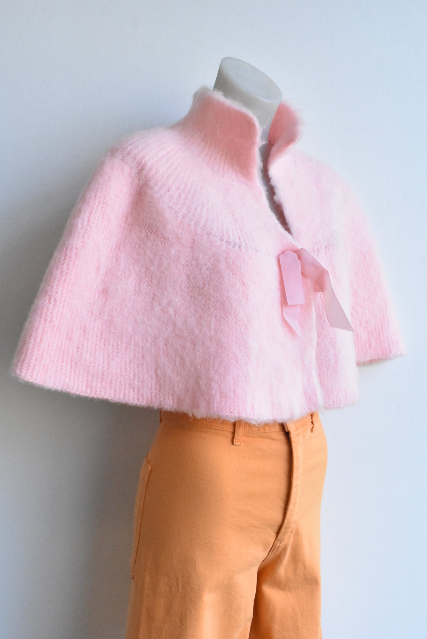 Pink fluffy jacket/cape