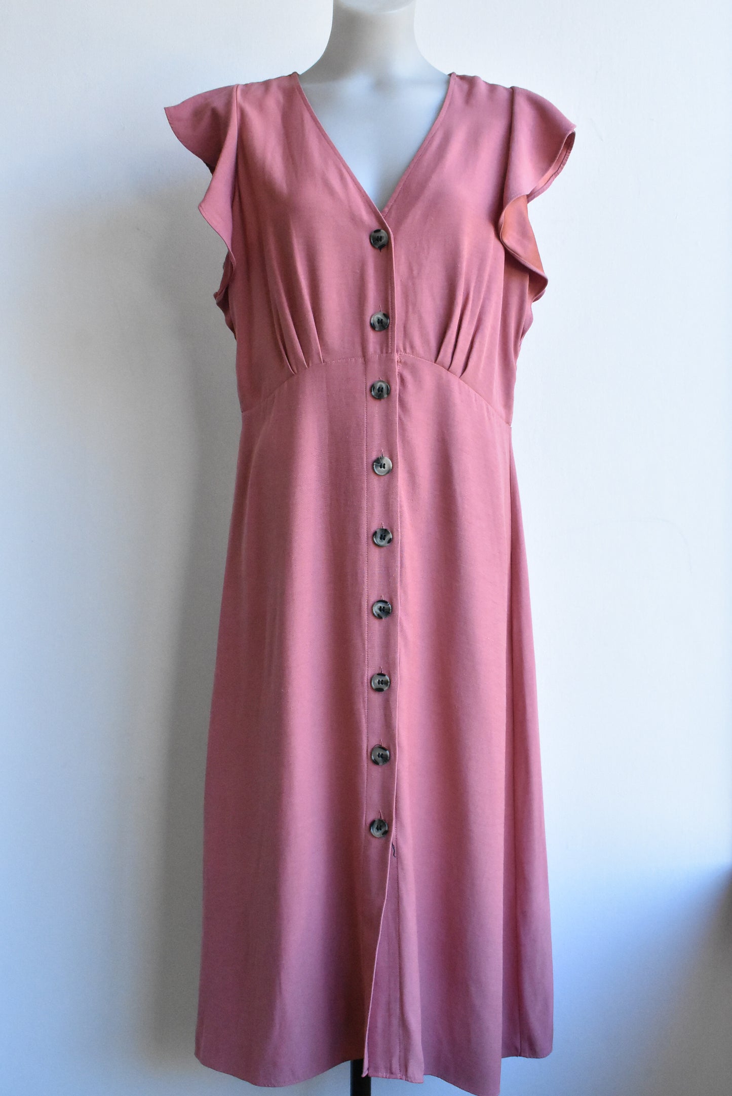 Witchery pink buttoned dress, size 12