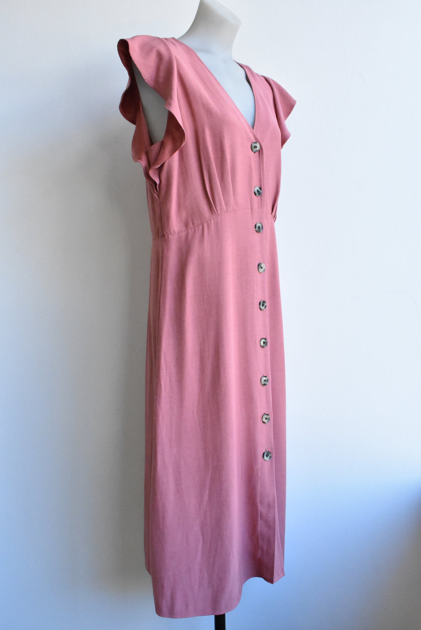 Witchery pink buttoned dress, size 12
