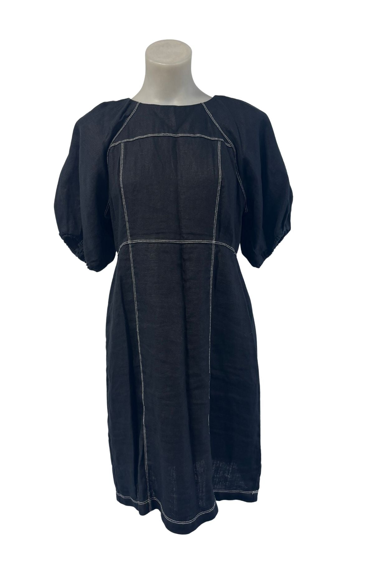 Max black linen dress, 10
