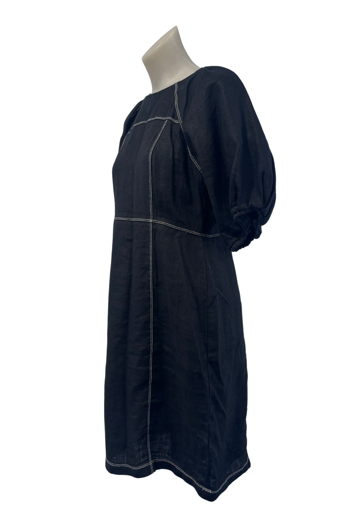 Max black linen dress, 10