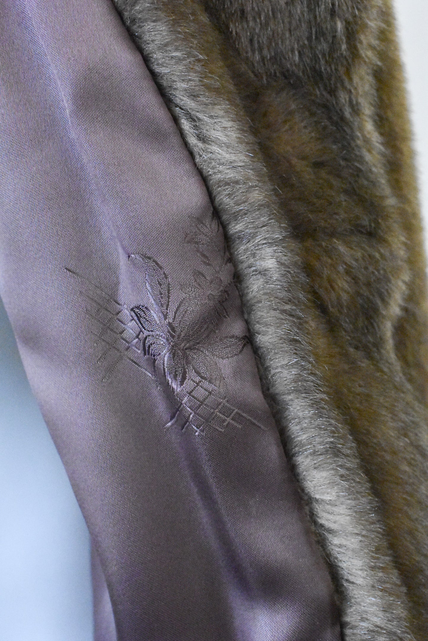 Furricoat retro NZ faux fur coat, S