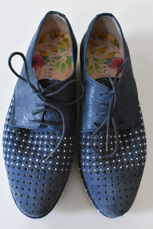 Hispanitas blue lace-up shoes (with diamantes!)