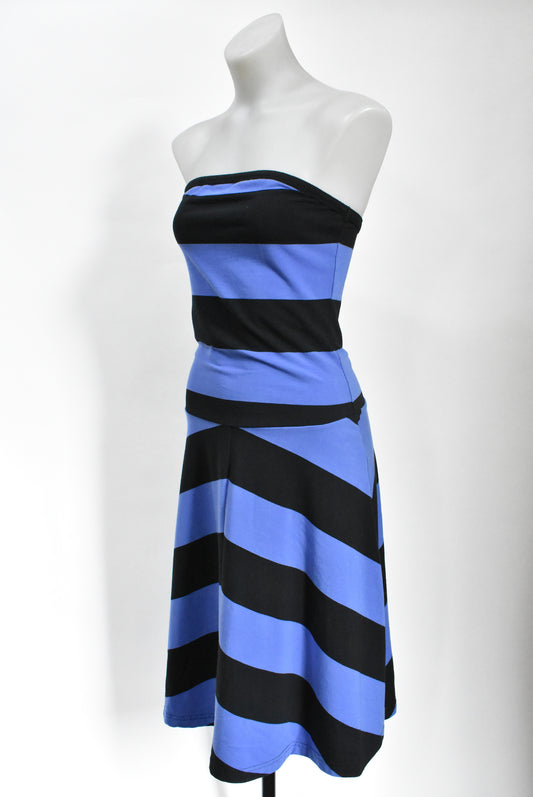 Gorman stripy strapless dress, M