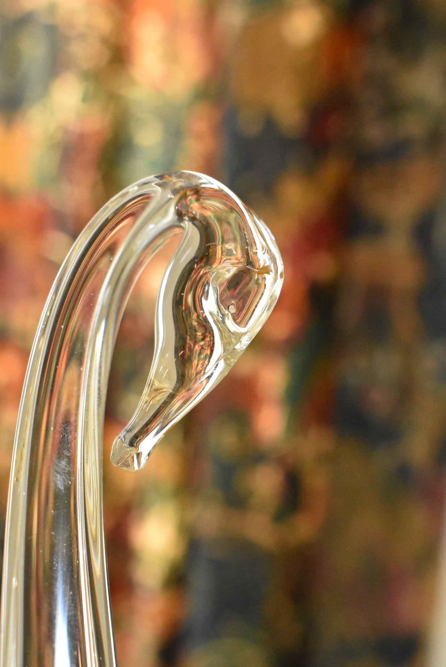 Vintage blown glass swan ornament