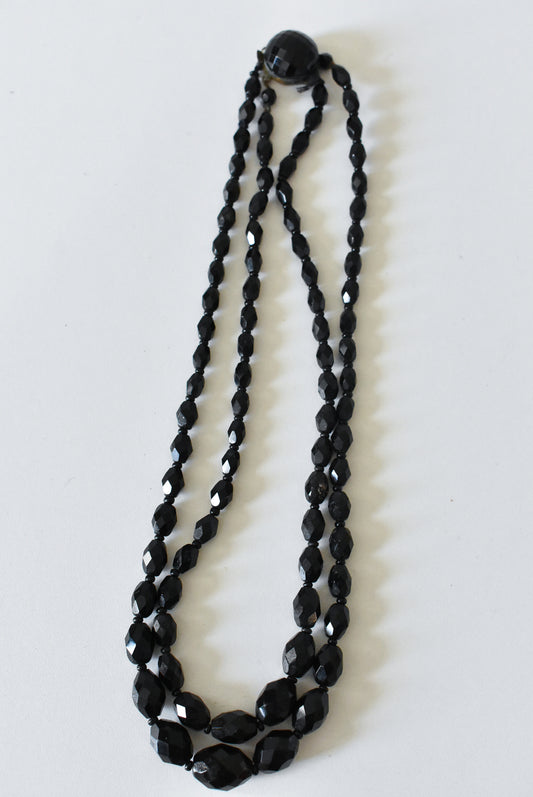 Vintage Czech 2 strand beaded necklace