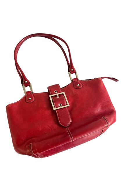 Tignanello vibrant red leather bag